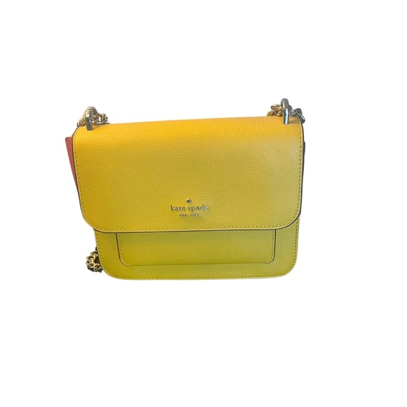 Kate Spade NWT Remi Flap Chain Crossbody Sunflower - Picture 3 of 11